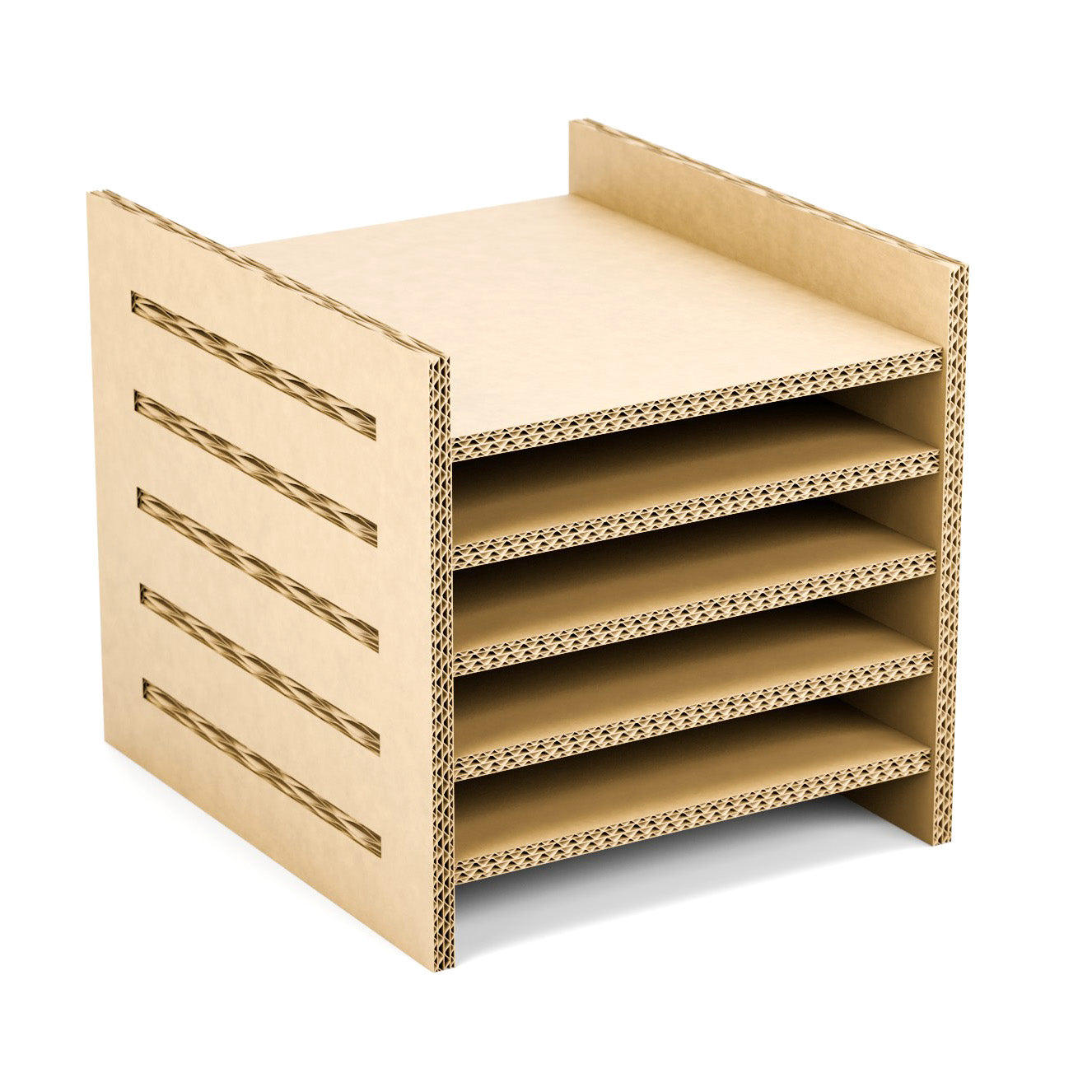 KUBBY 6er Einsatz für IKEA Kallax Regal - Wellpappe Organizer mit 5 Einlegeböden