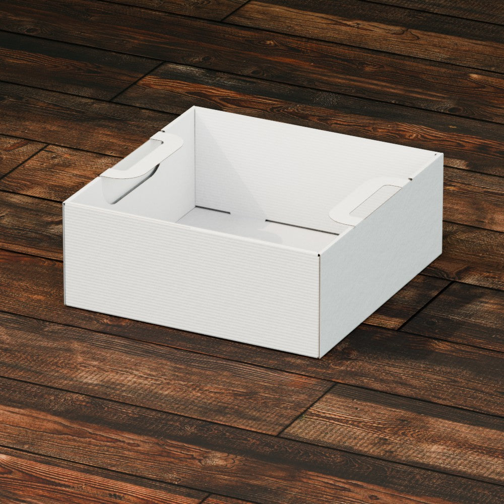 Einsatz mit 100 mm Höhe braun Seitenansicht - Sortierbox System