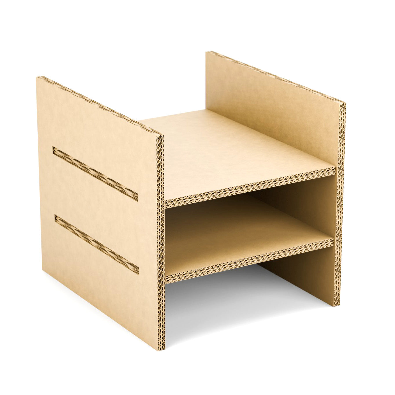 KUBBY 3er Einsatz für IKEA Kallax Regal - Wellpappe Organizer mit 2 Einlegeböden