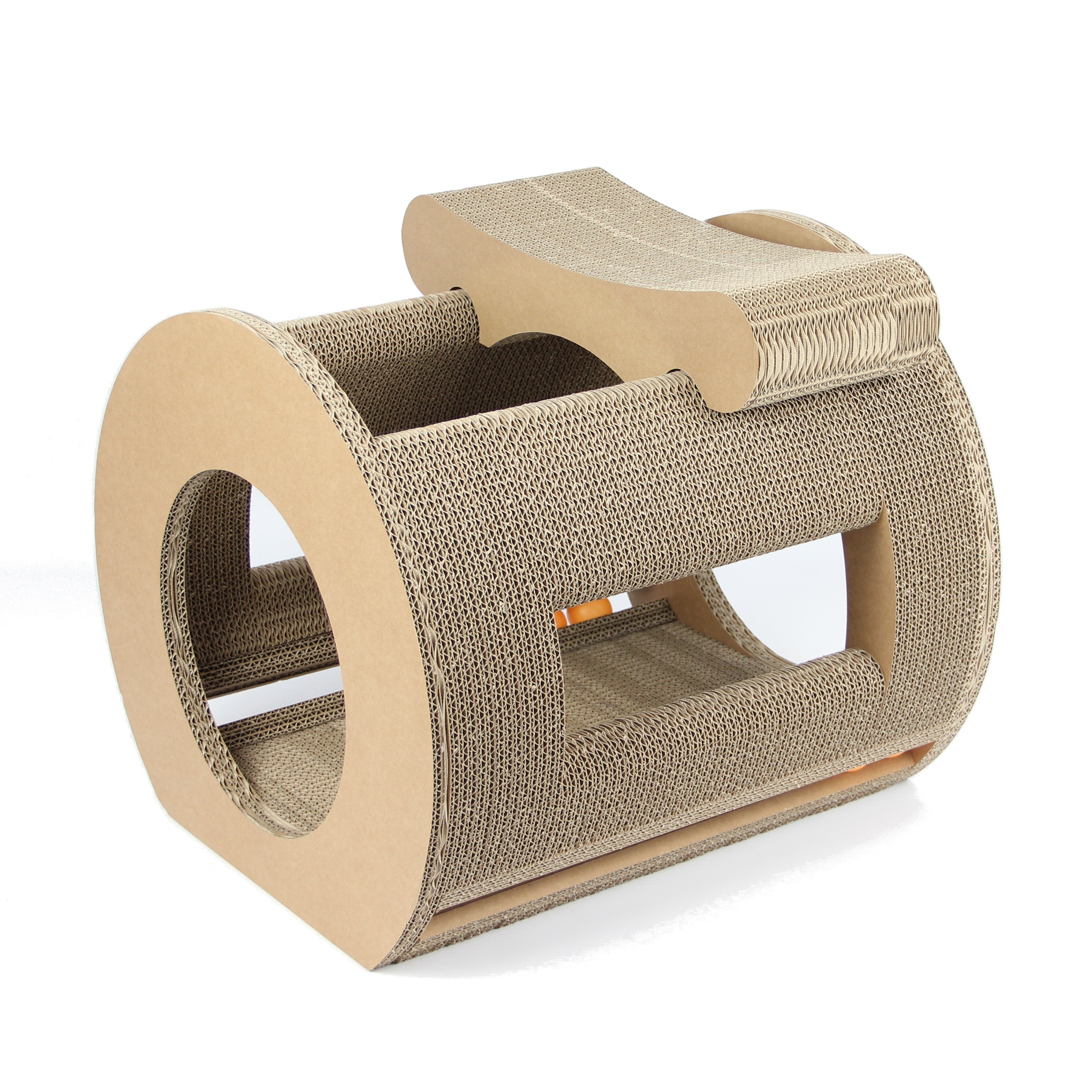 Sitz für Katzetonne - ein Sitz aufgelegt -seitliche Ansicht