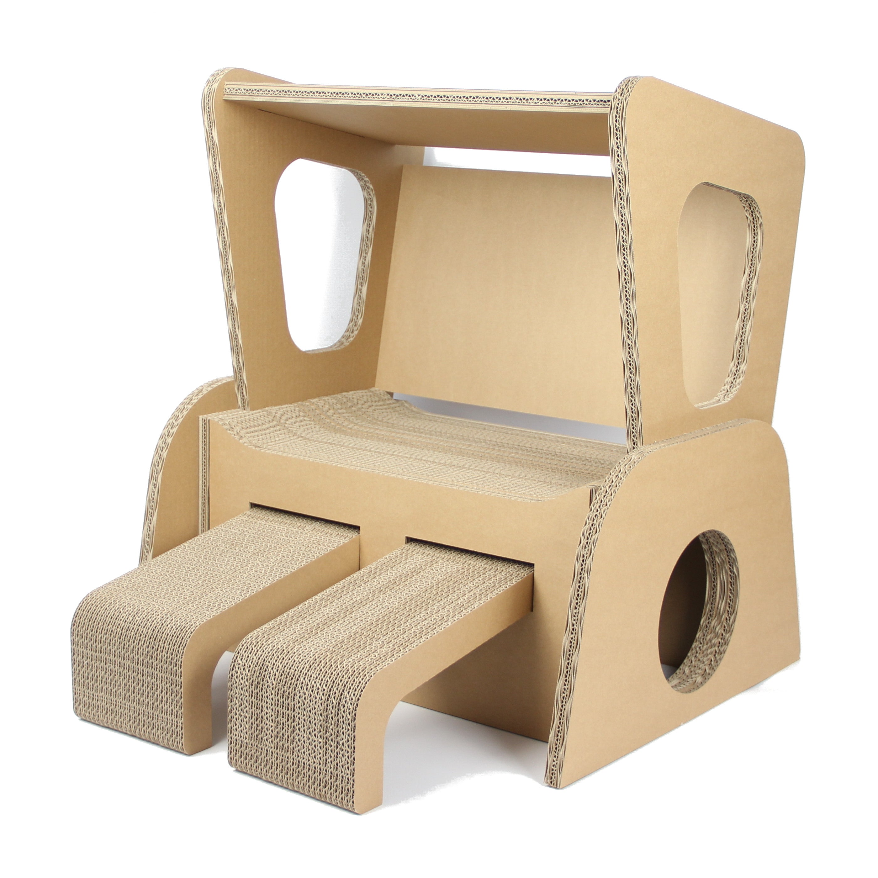 Katzenstrandkorb Detailansicht Spielbälle - interaktives Katzenzubehör