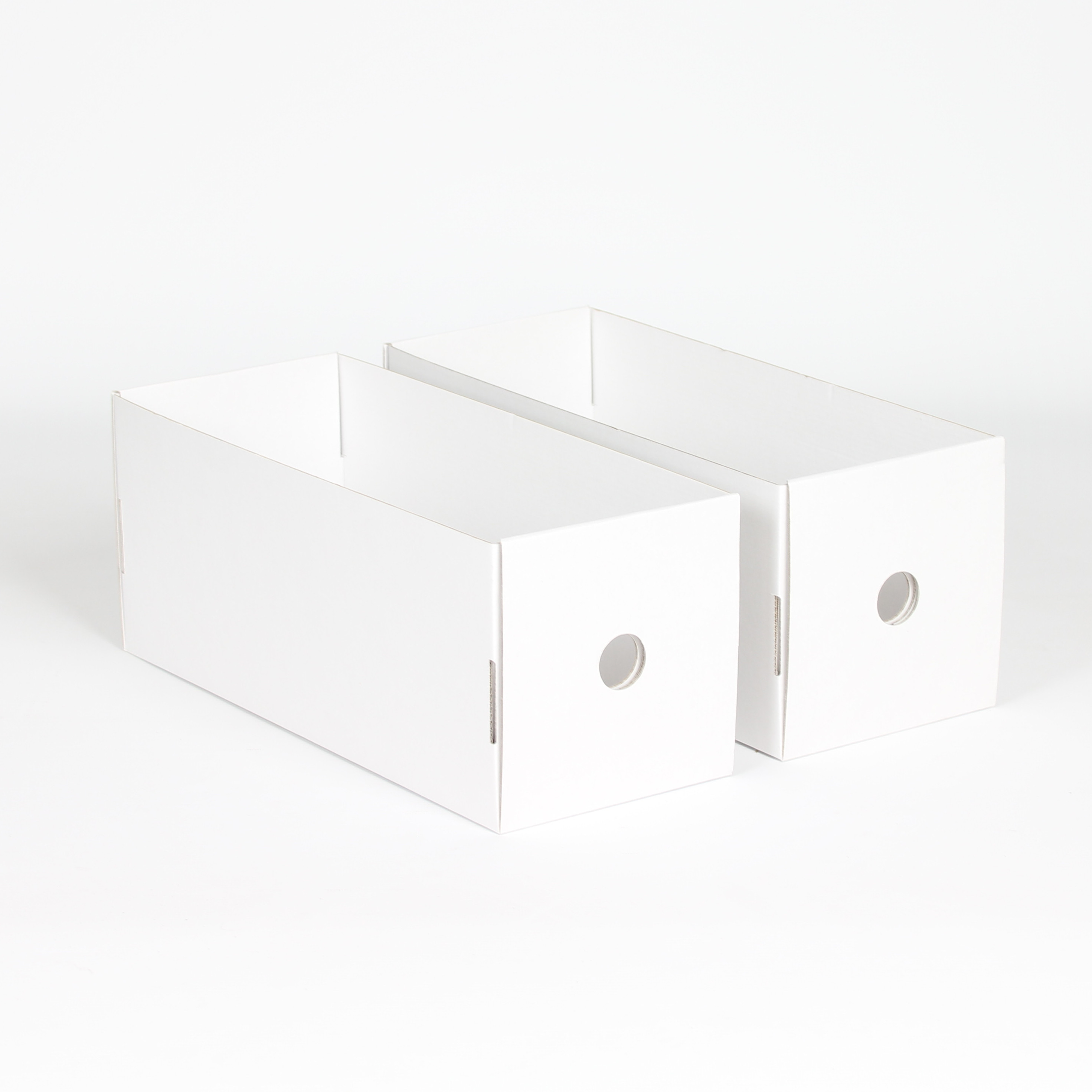 Set mit schmale Schublade für 2er in weiß