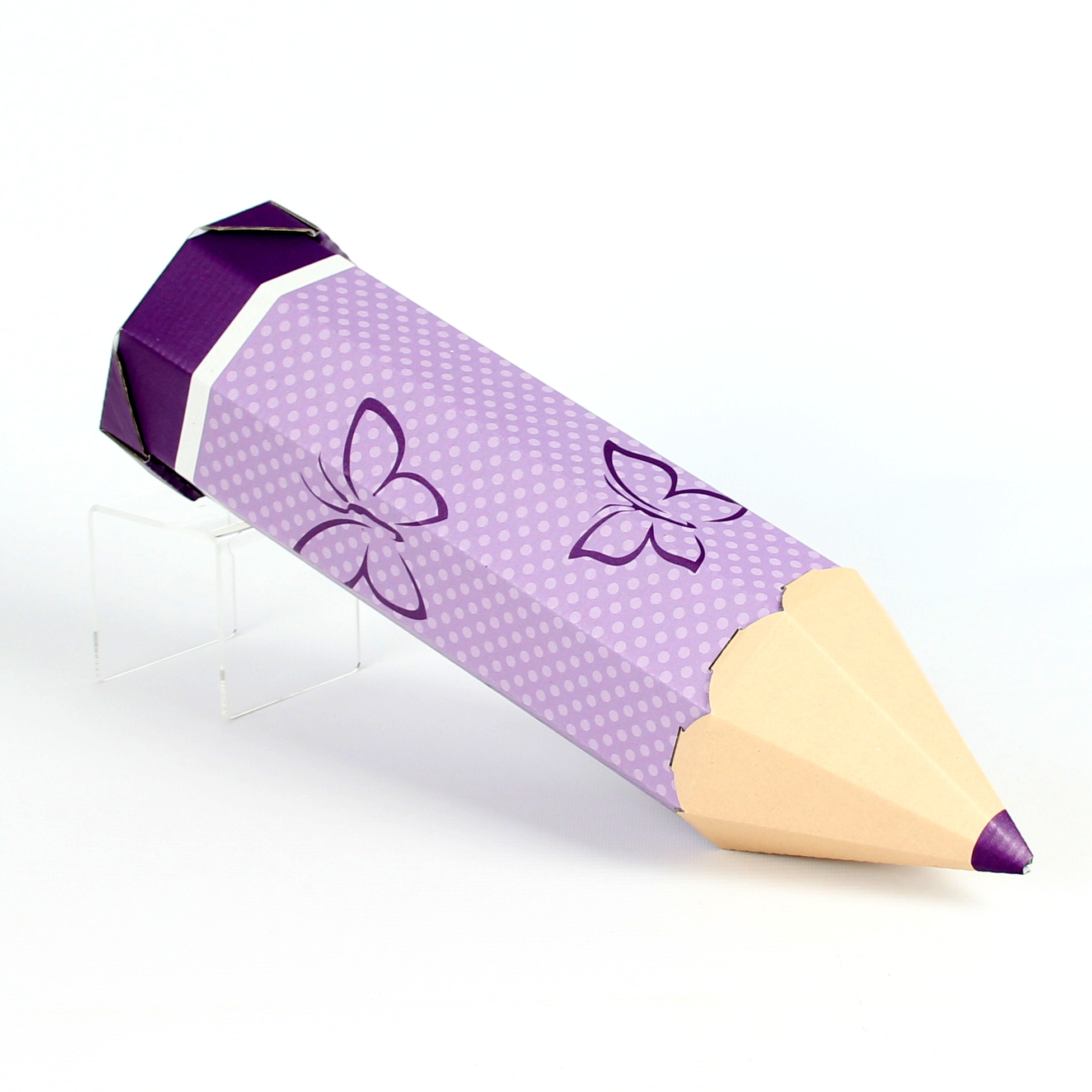Geschwister-Schultüte als Stift - Edition 2022 - lila mit Schmetterlinge